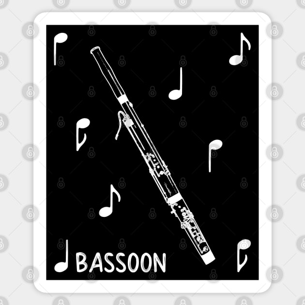 Musical Notes Bassoon Sticker by AngelFlame